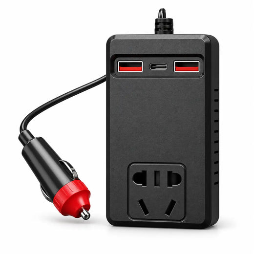 Autark-Adapter: Stecker für den 12V-Anschluss, Steckdose und USB-Anschlüsse